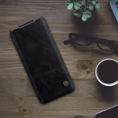Кожаный чехол-книжка Nillkin Qin Series для Samsung Galaxy S20+Plus -черный