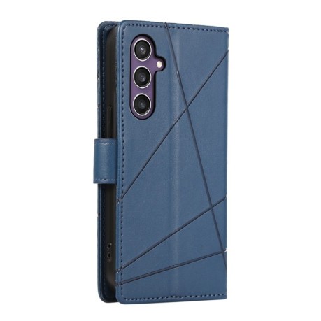 Чехол-книжка протиударний PU Genuine Leather Texture Embossed Line для Samsung Galaxy S24+ 5G - синий