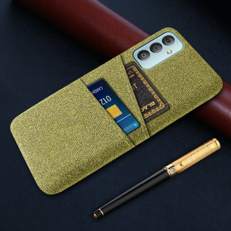 Протиударний чохол Cloth Texture with Dual Card Slots Samsung Galaxy M23 5G - жовтий