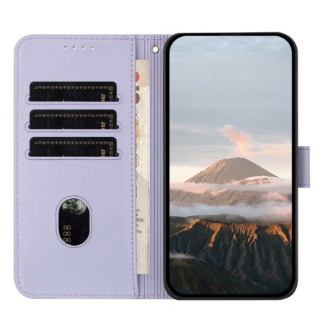 Чехол-книжка Triangle Pattern Buckle Clasp Leather на Infinix Note 40 4G - фиолетовый