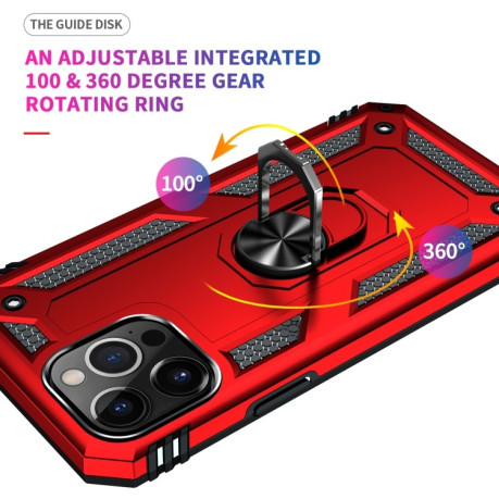 Противоударный чехол 360 Degree Rotating Holder на iPhone 13 Pro Max - красный