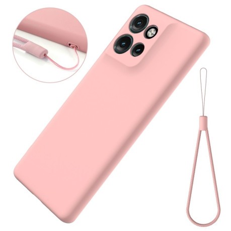 Силіконовий чохол Solid Color Liquid Silicone Motorola Edge 50 Neo / Moto S50 - рожевий