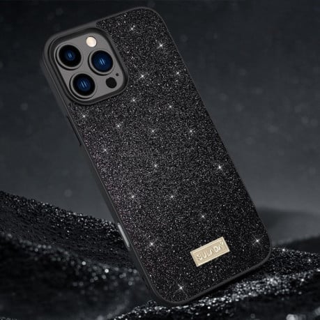 Чехол SULADA Glittery для iPhone 16 Pro Max - черный