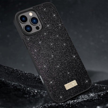 Чехол SULADA Glittery для iPhone 16 Pro - черный