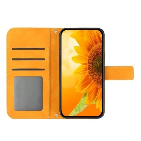 Чехол-книжка Skin Feel Sun Flower для Realme C63 5G - желтый