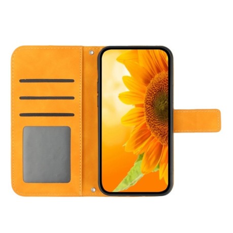 Чехол-книжка Skin Feel Sun Flower для Samsung Galaxy A05 - желтый