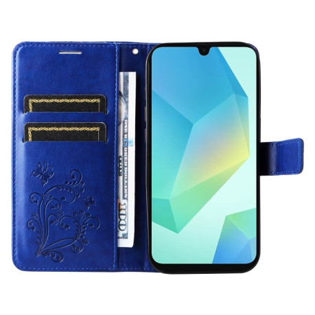 Чохол-книжка Embossed Butterfly  для Samsung Galaxy A26 5G - синій