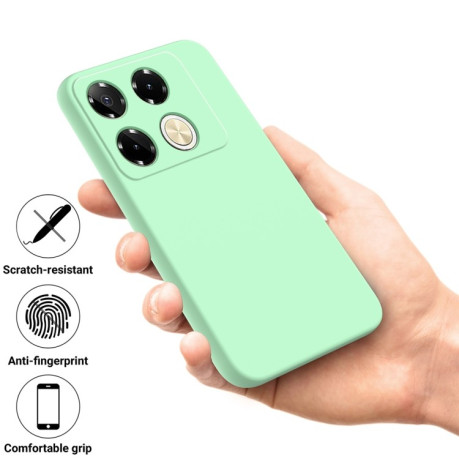 Силиконовый чехол Solid Color Liquid Silicone на Infinix Note 40 Pro 4G - зеленый