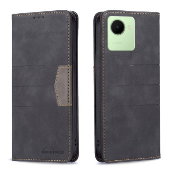 Чехол-книжка Magnetic Splicing для Realme C30 - черный