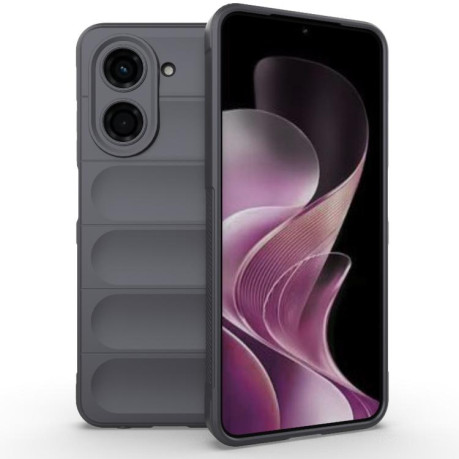 Силиконовый чехол Magic Flannel для Xiaomi Redmi A5 4G 171.7mm / Xiaomi Poco C71 4G - темно-серый
