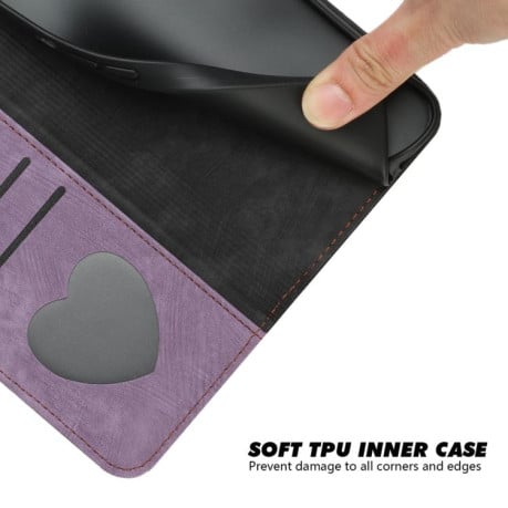 Чохол-книжка Side Buckle Double Fold Hand Strap Leather для Xiaomi Poco F7 - фиолетовий