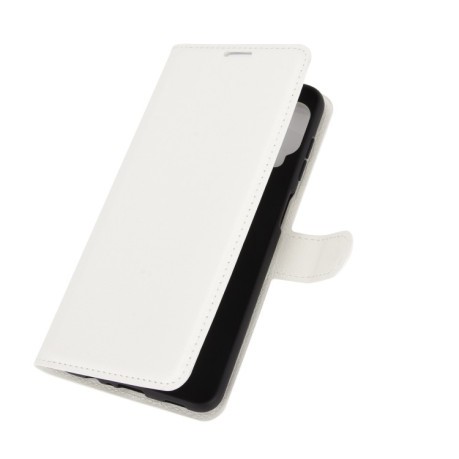 Чехол-книжка Litchi Texture на Samsung Galaxy A12/M12 - белый