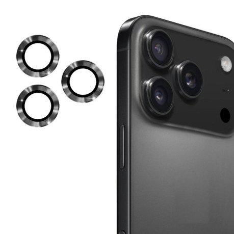 Защитное стекло на камеру ENKAY 9H Aluminium для iPhone 17 Pro / 17 Pro Max - графитовое