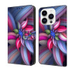 Чохол-книжка Crystal 3D Shockproof Protective Leather для iPhone 15 Pro - Colorful Flower