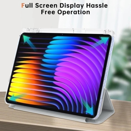 Чехол-книжка Clear Acrylic Demation Leather для Xiaomi Pad 7 / 7 Pro - серый