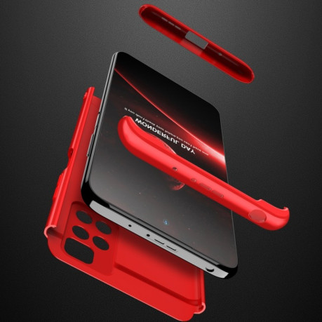 Противоударный чехол GKK Three Stage Splicing на Xiaomi Redmi 10 Prime - красный