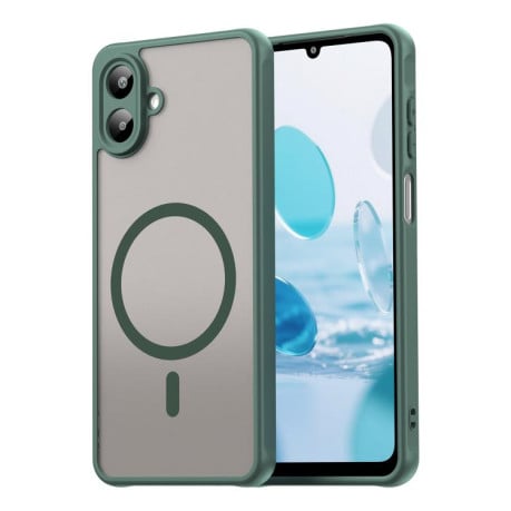 Чехол Fan Dun Series гибрид с Magsafe и защитой камеры на Samsung Galaxy A07 4G - зеленый