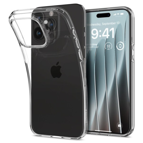 Оригинальный чехол Spigen Crystal Flex для iPhone 15 Pro Max - crystal clear
