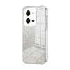 Ударозащитный чехол Gradient Glitter Powder Electroplated на Vivo V25 / V25e - прозрачный