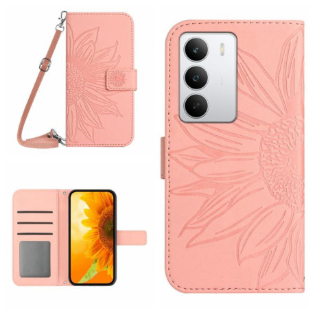 Чохол-книжка Skin Feel Sun Flower для Realme C71 4G Global - рожевий
