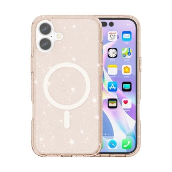 Протиударний чохол Terminator Style Glitter Powder MagSafe Magnetic для iPhone 16 - золотий