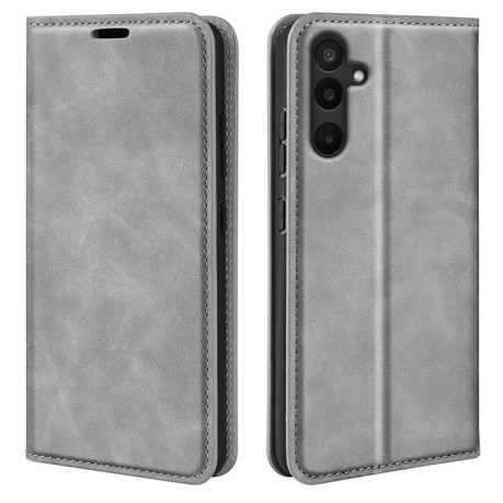 Чехол-книжка Retro Skin Feel Business Magnetic на Samsung Galaxy M16 / F16 - серый