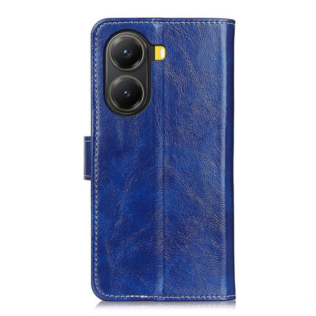 Чохол-книжка Magnetic Retro Crazy Horse Texture на Xiaomi Poco X7 Pro - синій