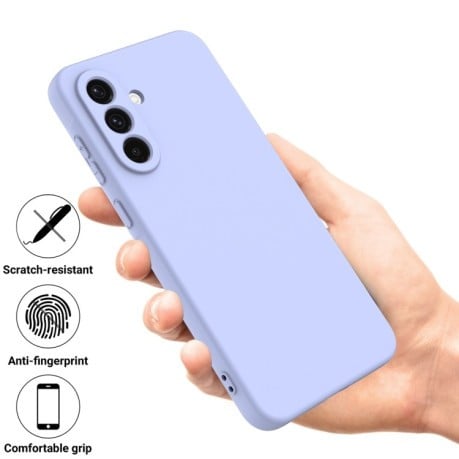 Силіконовий чохол Solid Color Liquid Silicone  для Samsung Galaxy A56 5G - фіолетовий