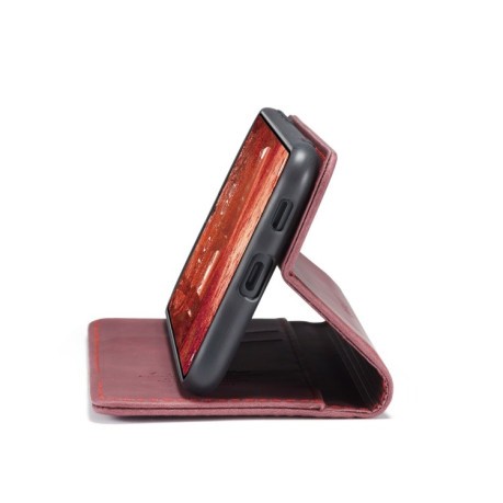 Шкіряний чохол CaseMe-013 Multifunctional на Xiaomi 12 Lite - винно-червоний