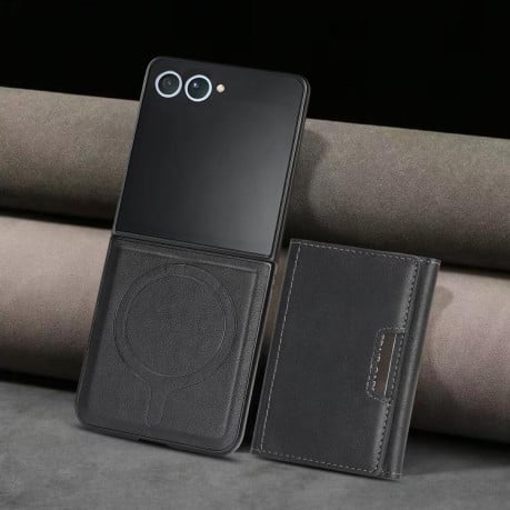 Чохол-книжка Kalebol Strong з MagSafe Tri-Fold з кишенькою для карт на Samsung Galaxy Filp 7 - чорний