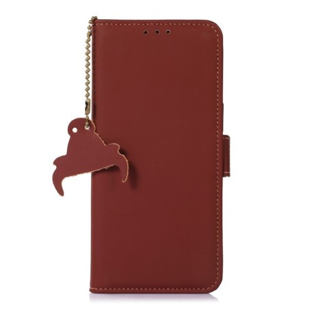 Чехол-книжка Bull RFID Genuine Leather для Xiaomi 13 Lite / Civi 2 - кофейный