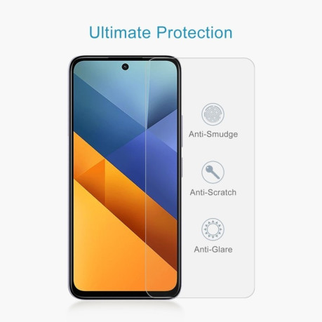 Защитное стекло 0.26mm 9H 2.5D на Xiaomi Poco M6 4G