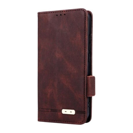 Чехол-книжка Magnetic Clasp Flip на OPPO Reno14 F 5G / 4G - коричневый