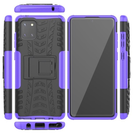Протиударний чохол Tire Texture Samsung Galaxy Note 10 Lite - фіолетовий