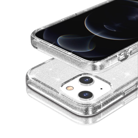 Противоударный чехол Terminator Style Glitter для iPhone 14/13 - прозрачный