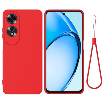 Силиконовый чехол Solid Color Liquid Silicone на OPPO A60 4G - красный