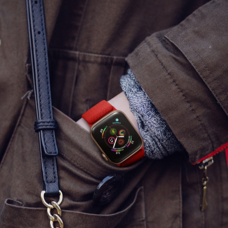 Ремешок Polyester Nylon для Apple Watch Ultra 49mm /45mm/44mm/42mm - красный