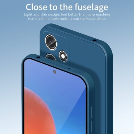 Противоударный чехол PINWUYO Sense Series для Xiaomi Redmi 12 5G/Note 12R/Poco M6 Pro - синий