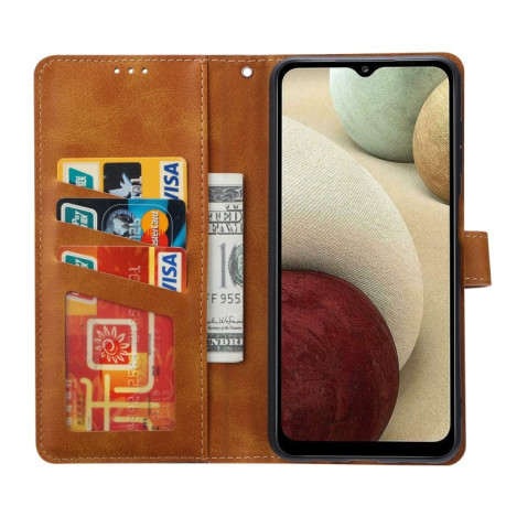 Чехол-книжка Calf Texture Double на Samsung Galaxy A04s/A13 5G - коричневый