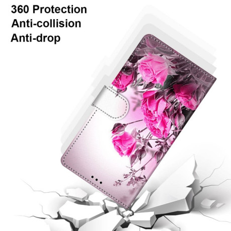 Чехол-книжка Coloured Drawing Cross для Samsung Galaxy A03 Core - Wild Rose