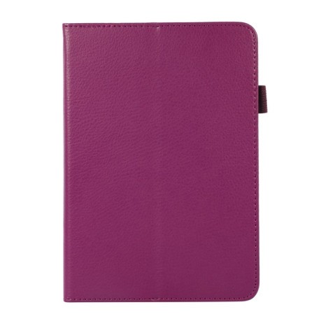 Чехол-книжка Litchi Texture для iPad mini 6 - фиолетовый
