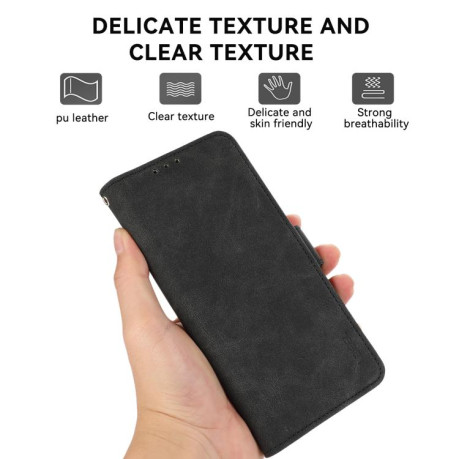 Чехол-книжка ABEEL Frosted Magnetic RFID Leather на Xiaomi Poco F7 Pro / F7 Ultra Global - черный