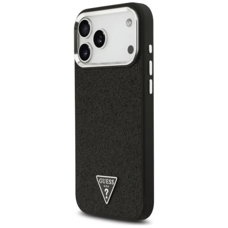 Оригінальний чохол Guess Glitter Triangle Logo з MagSafe на iPhone 17 Pro Max - Black