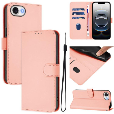 Чехол-книжка Skin Feel S-type для iPhone 16e - розовый