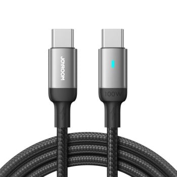 Кабель JOYROOM S-CC100A10 Extraordinary Series 100W USB-C / Type-C to USB-C / Type-C Fast Charging Data Cable, Cable Length:1.2m - черный