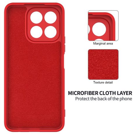Силиконовый чехол Solid Color Liquid Silicone на Xiaomi 15T 5G — красный