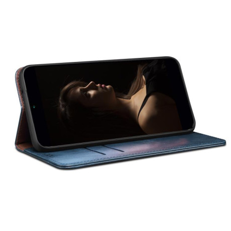 Чехол-книжка Simple Wax Crazy Horse для OnePlus 13T 5G - синий