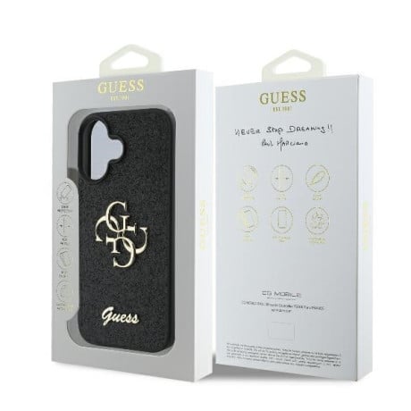 Оригінальний чохол Guess Big Metal Logo для iPhone 16 Plus - black