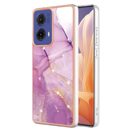 Противоударный чехол Electroplating IMD для Motorola Moto G85 - Purple