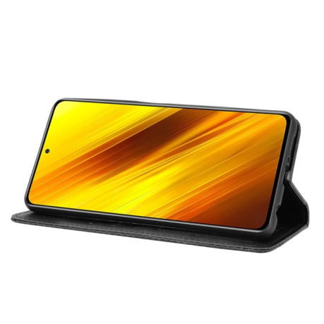 Чохол-книжка Magnetic Buckle Retro на Xiaomi Poco X3 / Poco X3 Pro - чорний